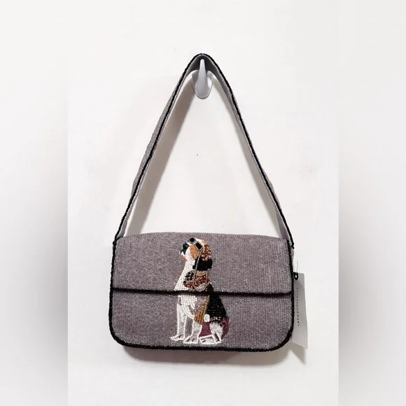 Anthropologie The Fiona Beaded Bag: Animal Edition Beagle - Picture 6 of 9